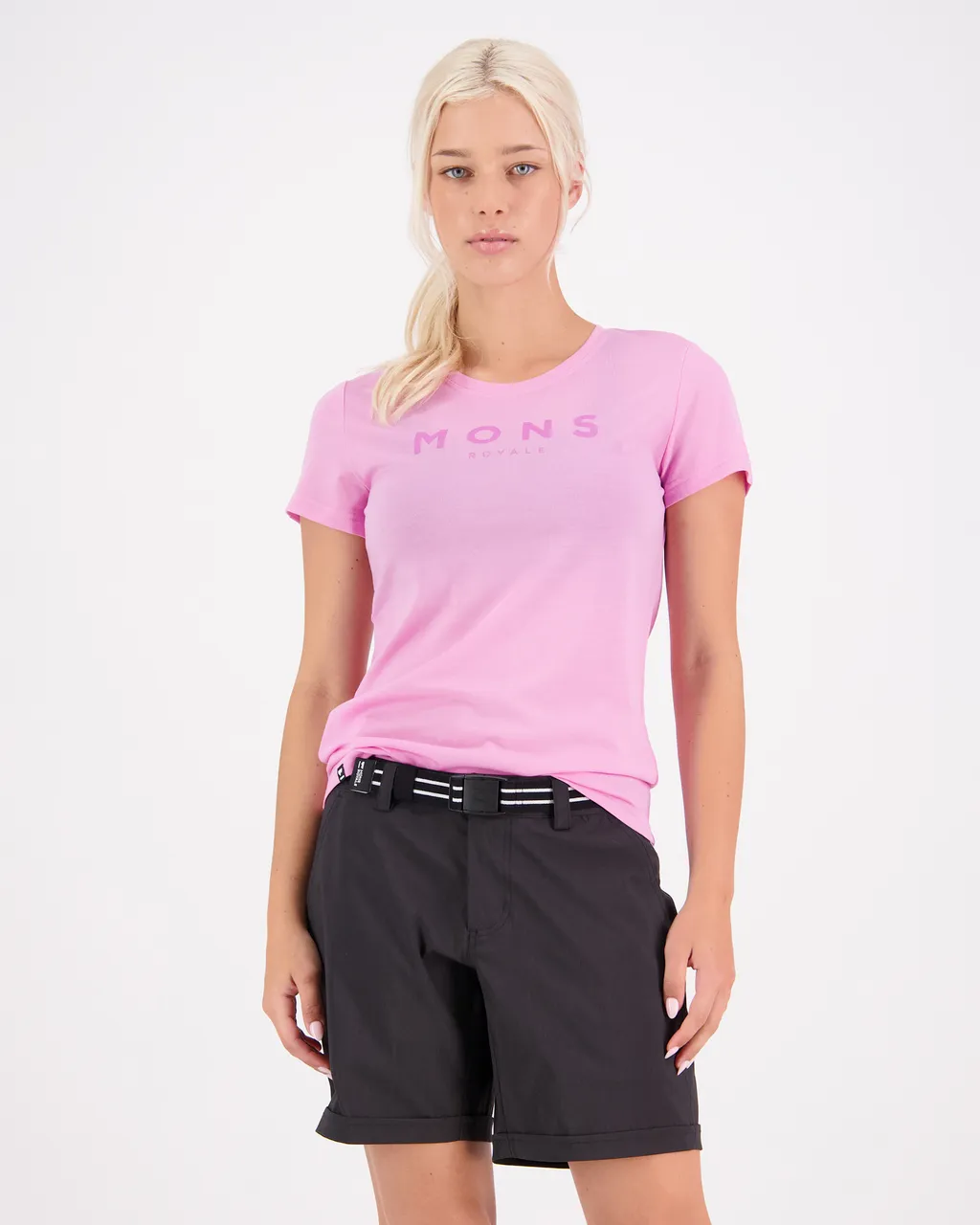 100288-1139-734 - Icon Merino Air-Con Tee - Pop Pink - Womens
