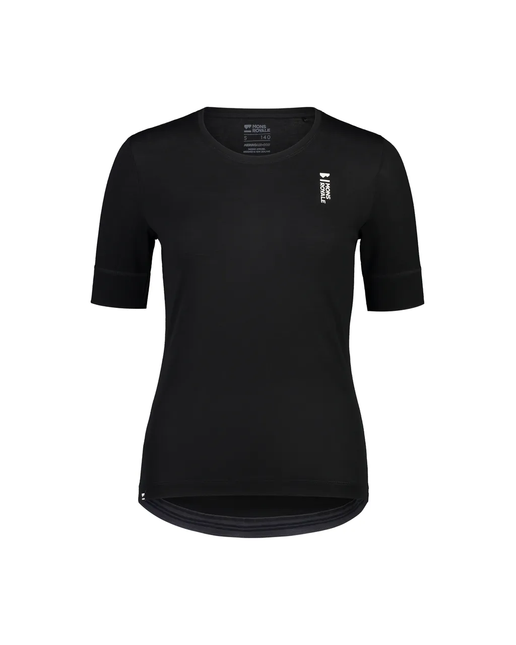 100328-1165-001 - Cadence Merino Air-Con Tee - Black - Womens