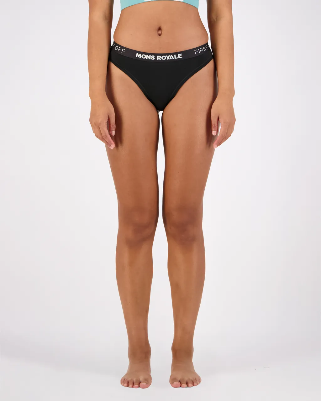 100311-1015-001 - Merino Thong - Black - Womens