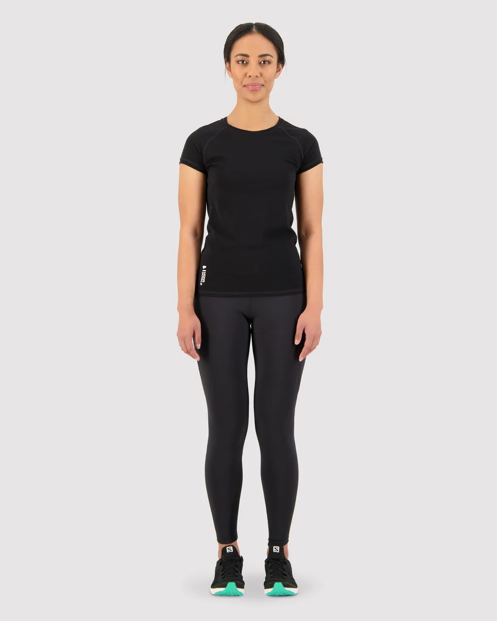100030-1165-001 - Bella Merino Air-Con Tee - Black - Womens