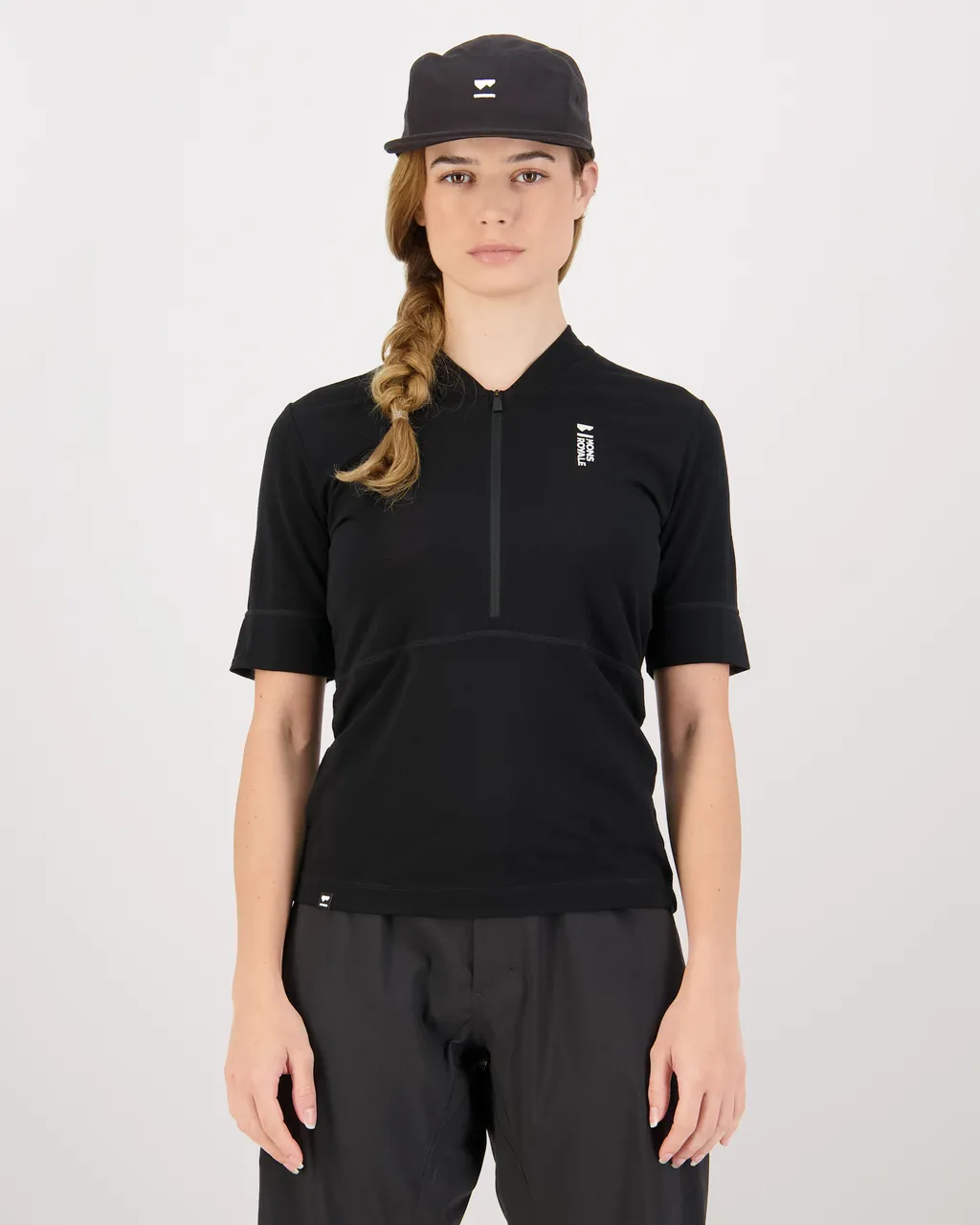100294-1165-001 - Cadence Merino Air-Con Half Zip - Black - Womens