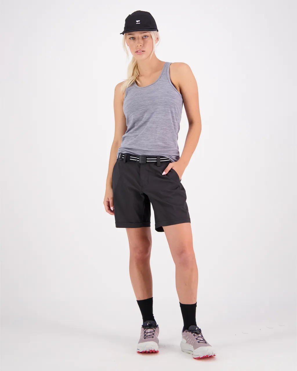 100290-2029-710 - Icon Merino Air-Con Tank - Grey Heather - Womens
