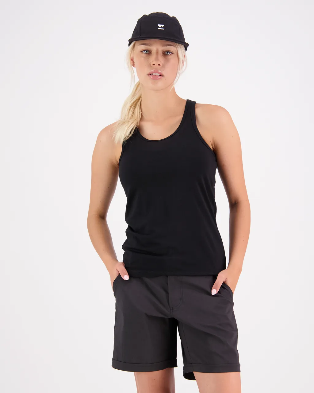 100290-1029-001 - Icon Merino Air-Con Tank - Black - Womens