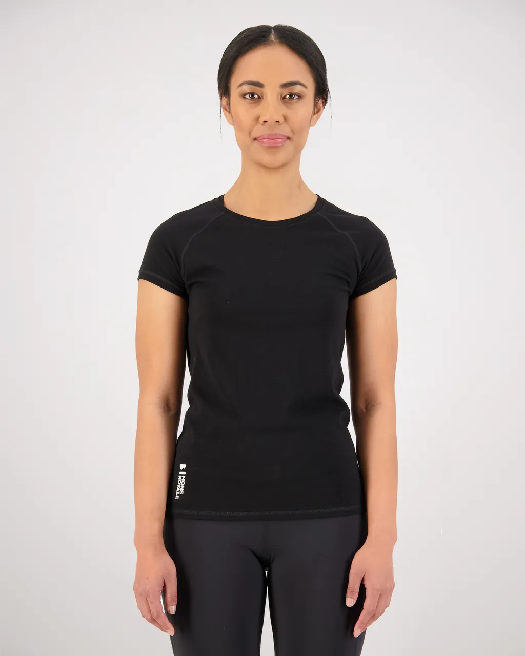 100030-1165-001 - Bella Merino Air-Con Tee - Black - Womens
