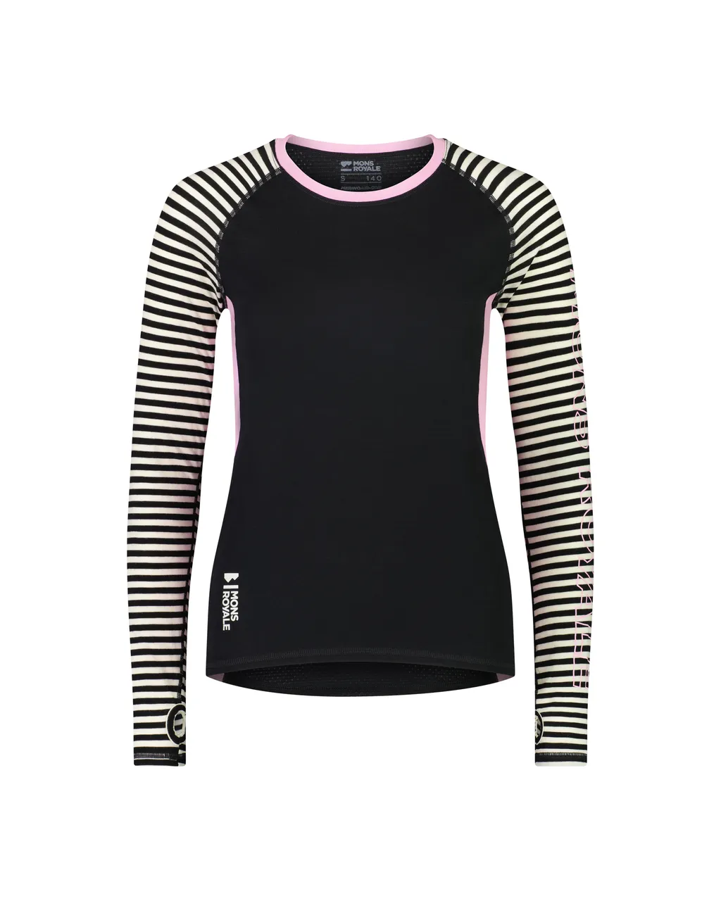 100029-2165-738 - Bella Merino Air-Con LS - Pink Stripe - Womens