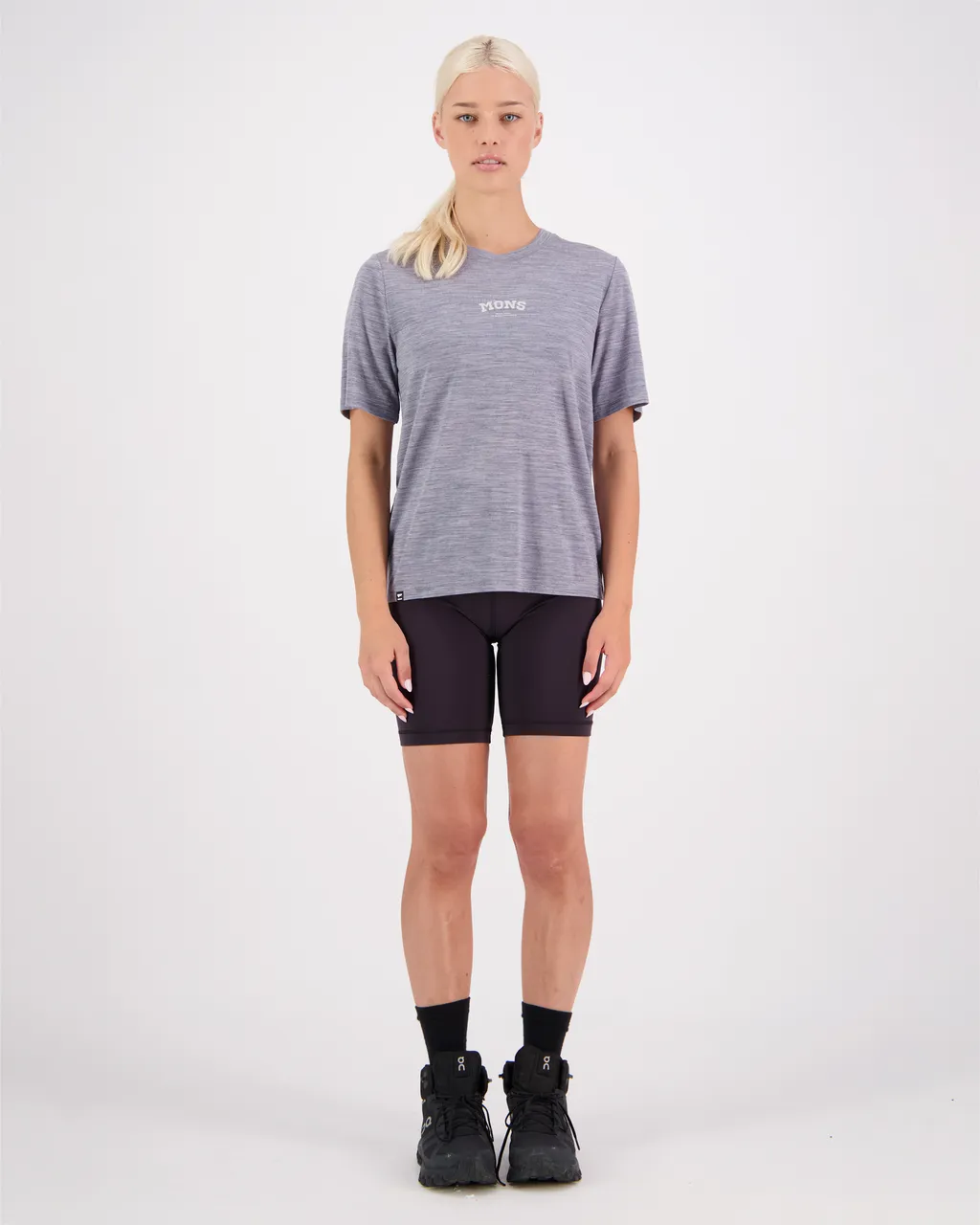 100447-2090-710 - Icon Merino Air-Con Relaxed Tee - Grey Heather - Womens