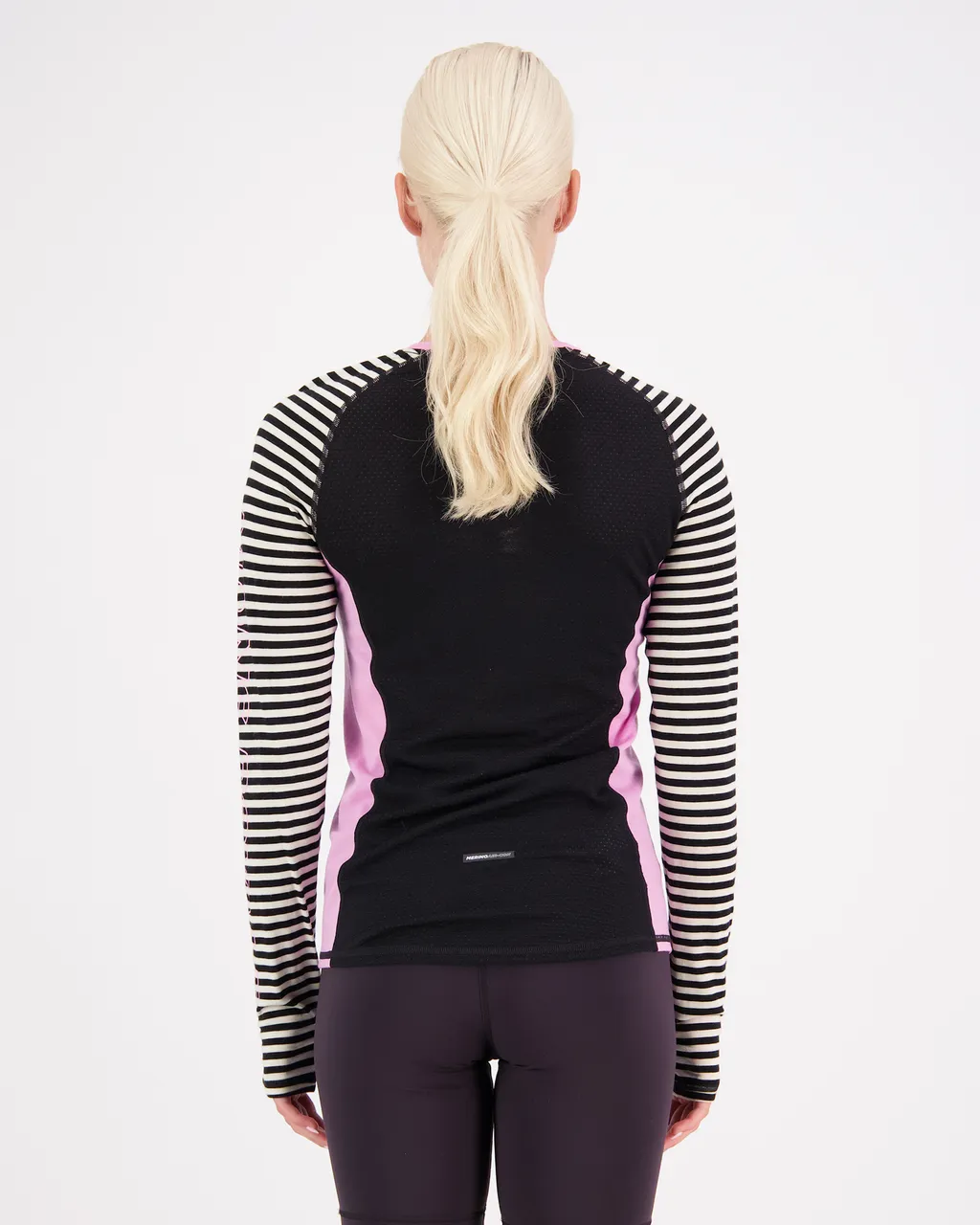100029-2165-738 - Bella Merino Air-Con LS - Pink Stripe - Womens
