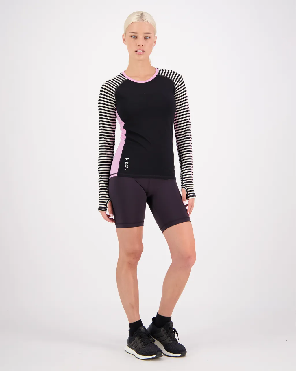 100029-2165-738 - Bella Merino Air-Con LS - Pink Stripe - Womens
