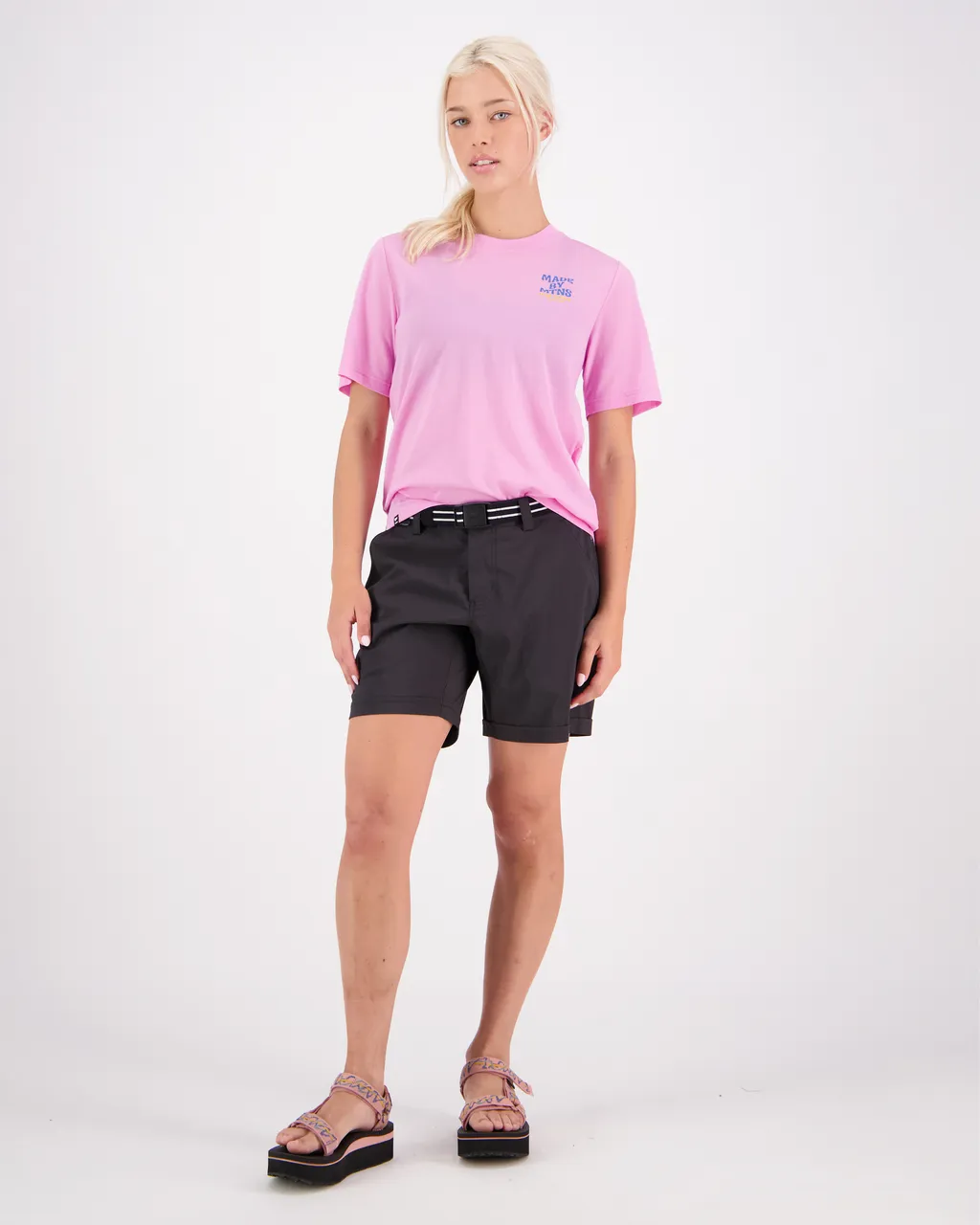 100447-1233-734 - Icon Merino Air-Con Relaxed Tee - Pop Pink - Womens