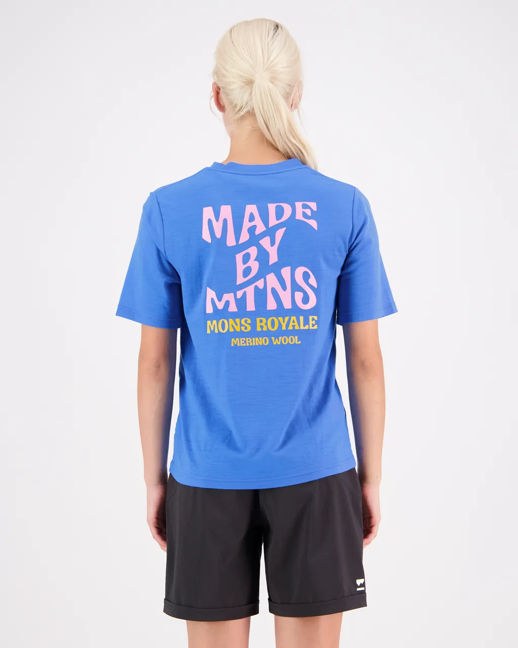 100447-1233-713 - Icon Merino Air-Con Relaxed Tee - Pop Blue - Womens