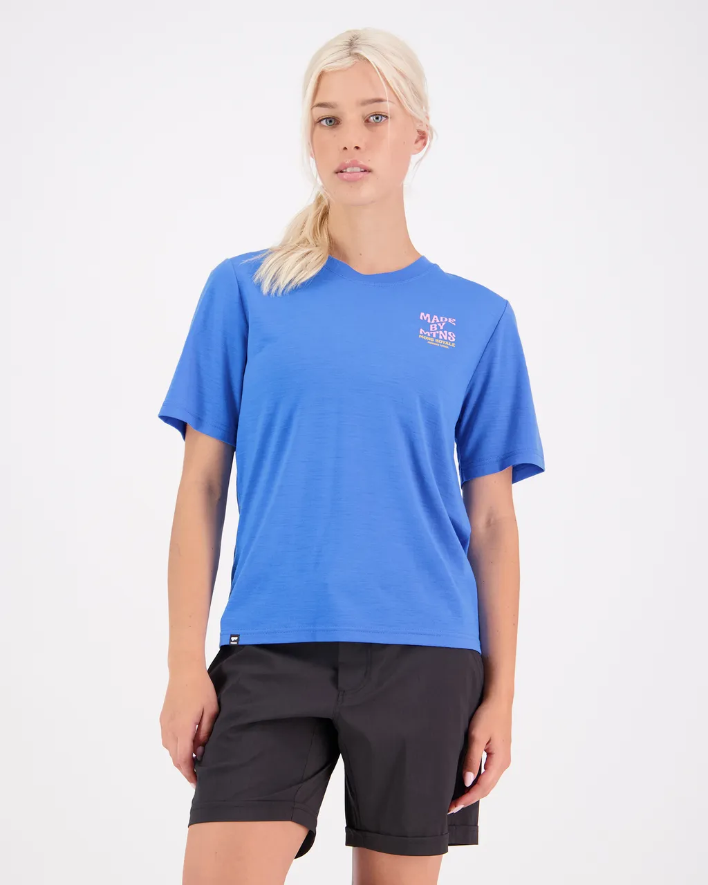 100447-1233-713 - Icon Merino Air-Con Relaxed Tee - Pop Blue - Womens