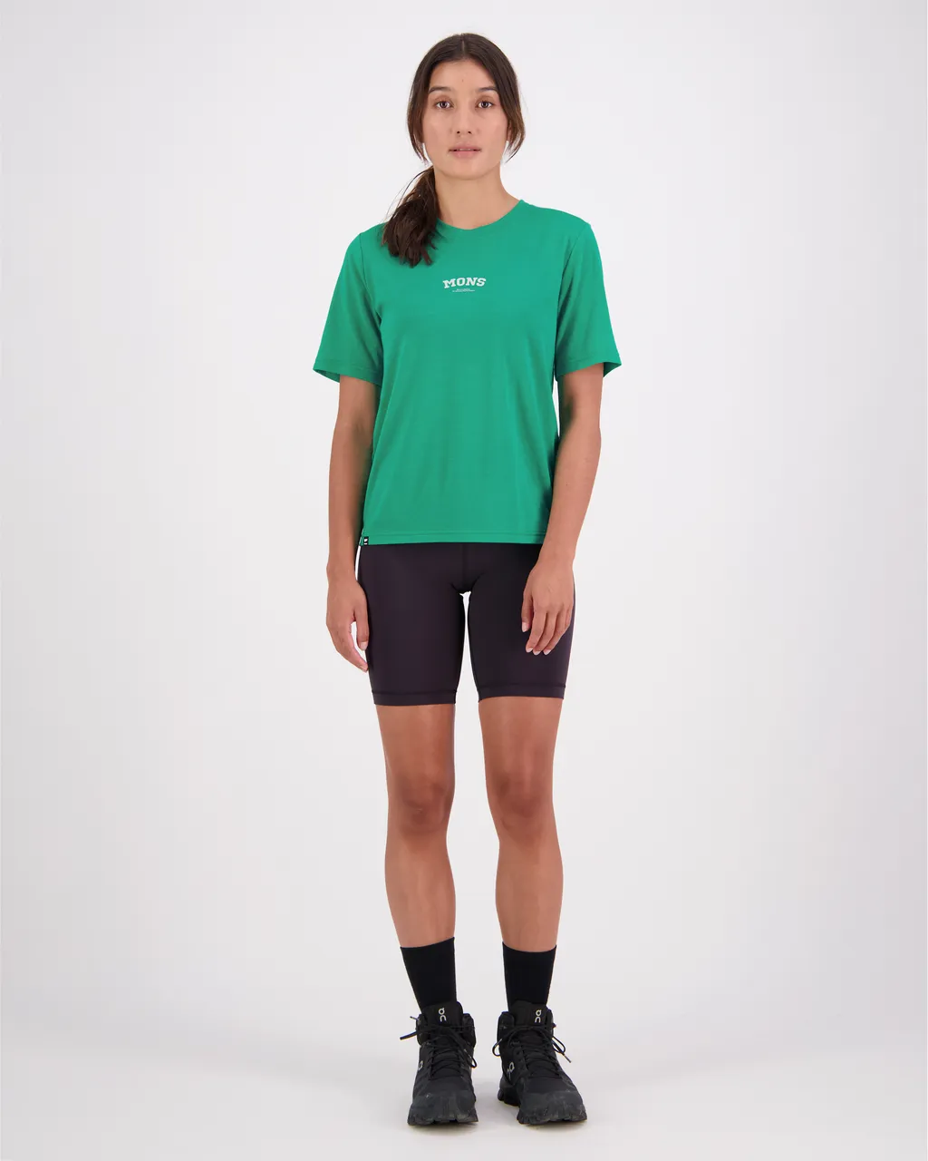 100447-1090-714 - Icon Merino Air-Con Relaxed Tee - Pop Green - Womens
