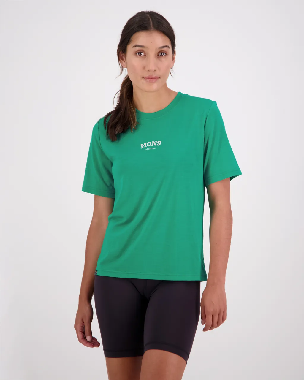 100447-1090-714 - Icon Merino Air-Con Relaxed Tee - Pop Green - Womens