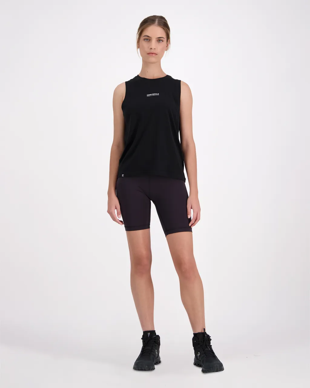 100443-1208-001 - Icon Merino Air-Con Relaxed Tank - Black - Womens