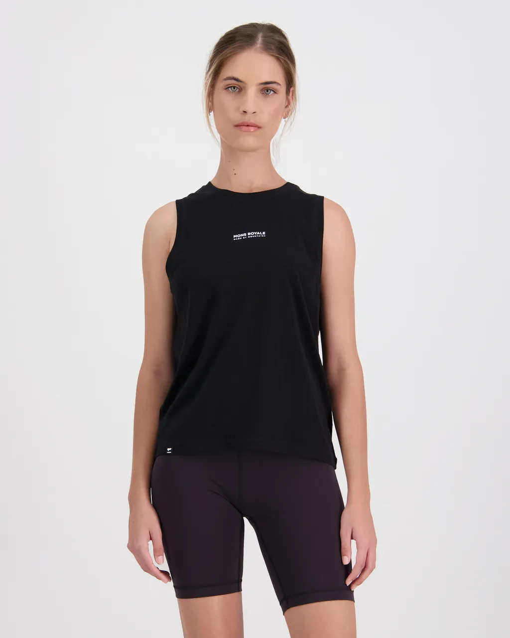 100443-1208-001 - Icon Merino Air-Con Relaxed Tank - Black - Womens