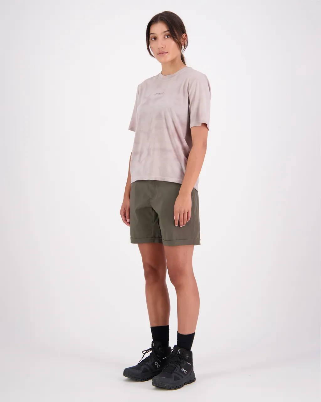 100448-1208-723 - Icon Merino Air-Con Relaxed Tee Tie Dyed - Cloud Tie Dye - Womens