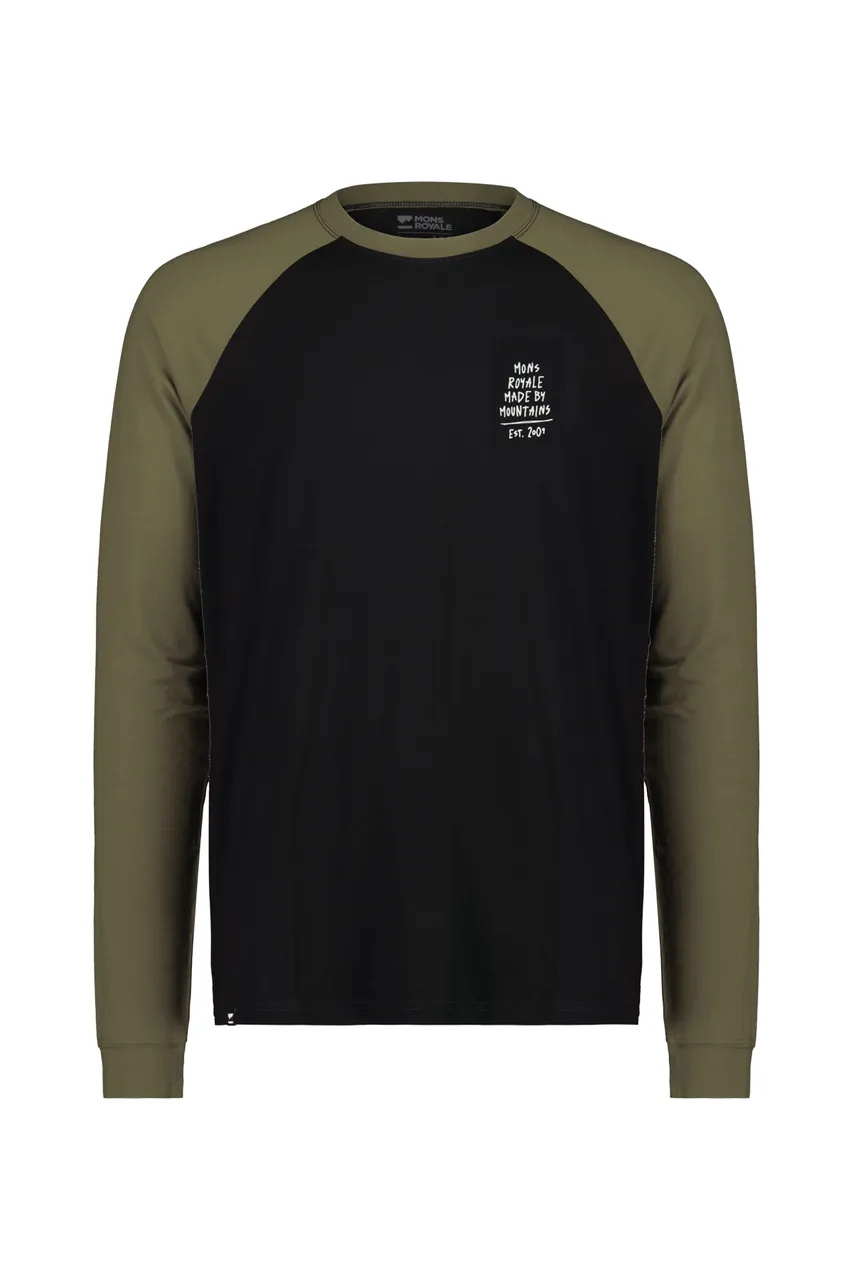 100497-1190-330 - Icon Raglan - Dark Olive / Black - Mens