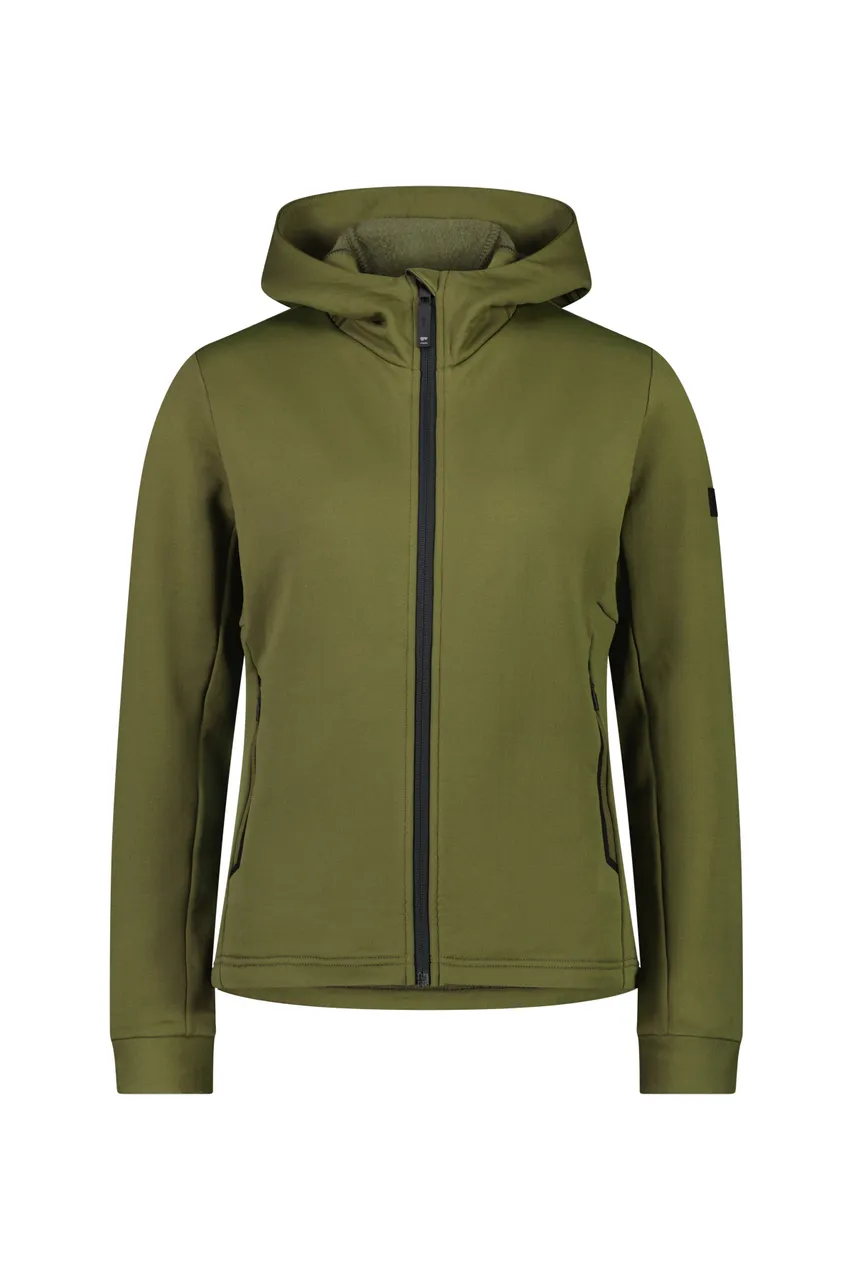 100601-1220-299 - Arcadia Merino Fleece Hoody - Dark Olive - Womens - 100601-1220-299-201.jpg