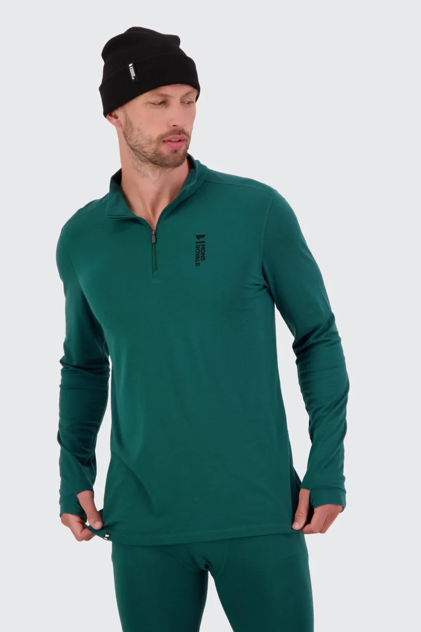 100500-1165-300 - Cascade Merino Flex 200 1/4 Zip - Evergreen - Mens - 100500-1165-300-101.jpg