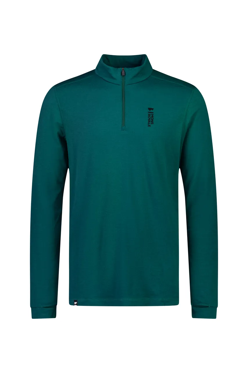 100500-1165-300 - Cascade Merino Flex 200 1/4 Zip - Evergreen - Mens - 100500-1165-300-201.jpg