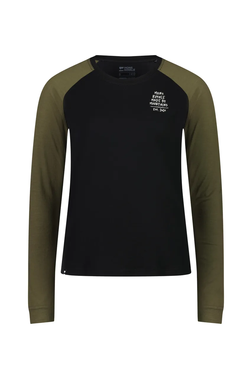 100498-1190-330 - Icon Raglan - Dark Olive / Black - Womens - 100498-1190-330-201.jpg