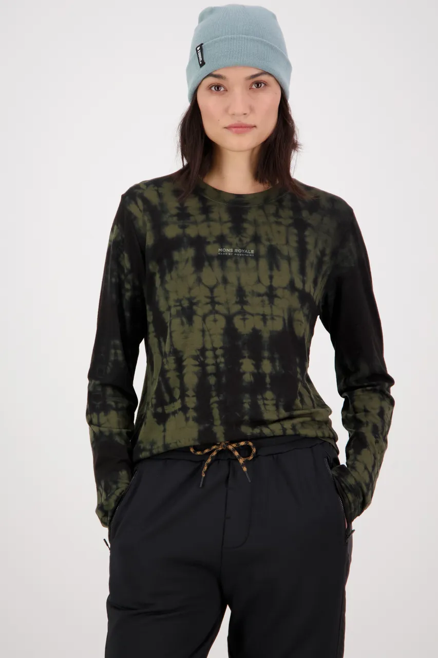 100446-1208-329 - Icon Relaxed LS Garment Dyed - Olive Tie Dye - Womens - 100446-1208-329-101.jpg