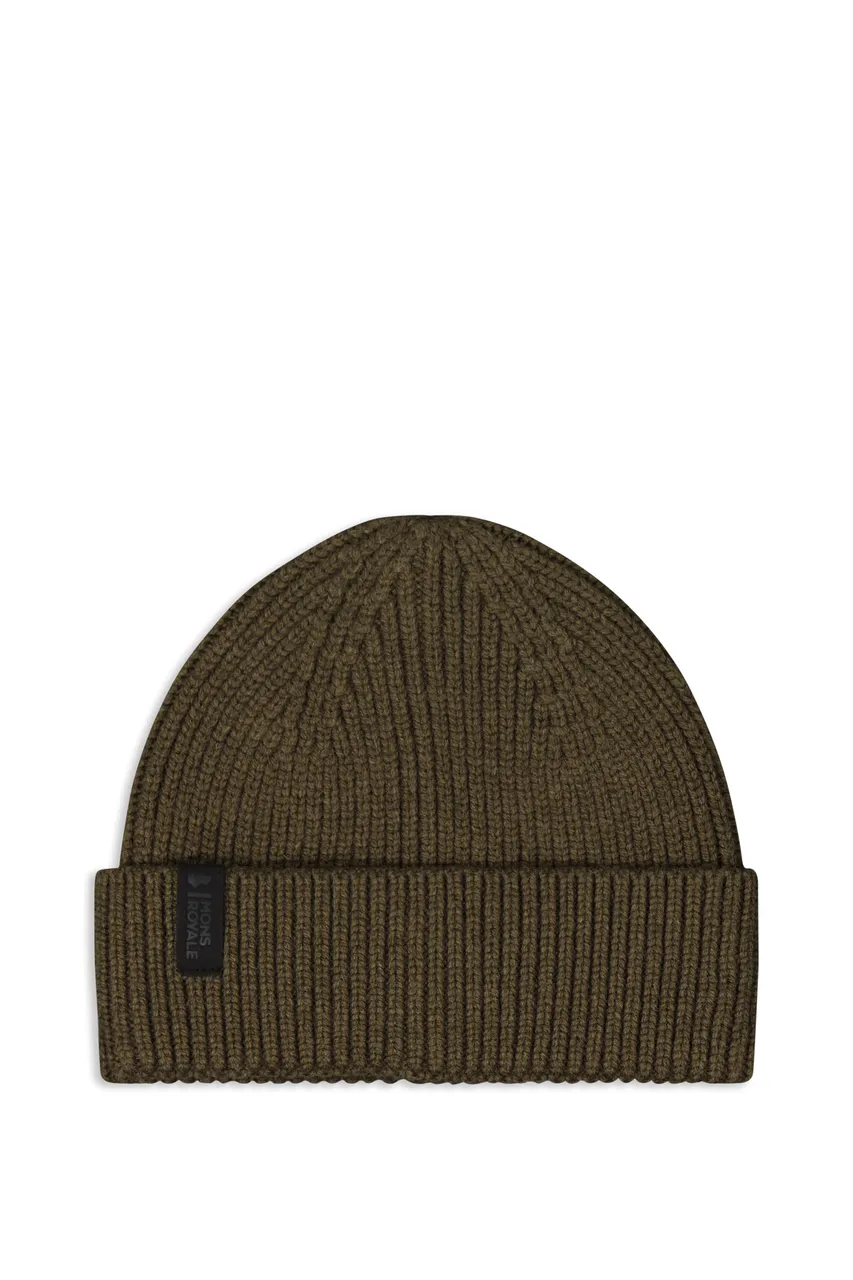 100688-1165-299 - Fjord 100% Merino Beanie - Dark Olive - Unisex - 100688-1165-299-201.jpg