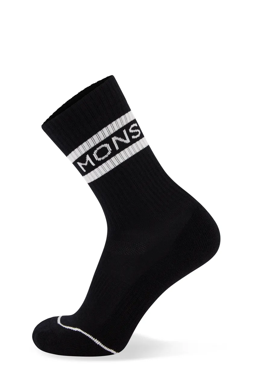 100555-1160-092 - Signature Crew Sock - Black / White - Unisex - 100555-1160-092-201.jpg