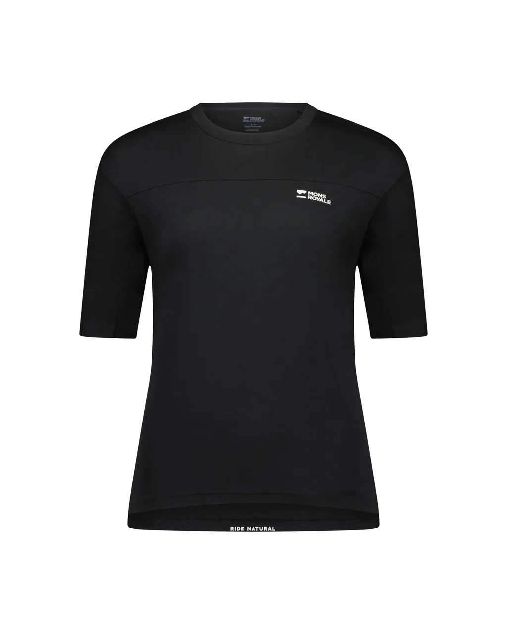 100736-1171-001-201 Womens Diversion Merino Bike Jersey Short Sleeve Black