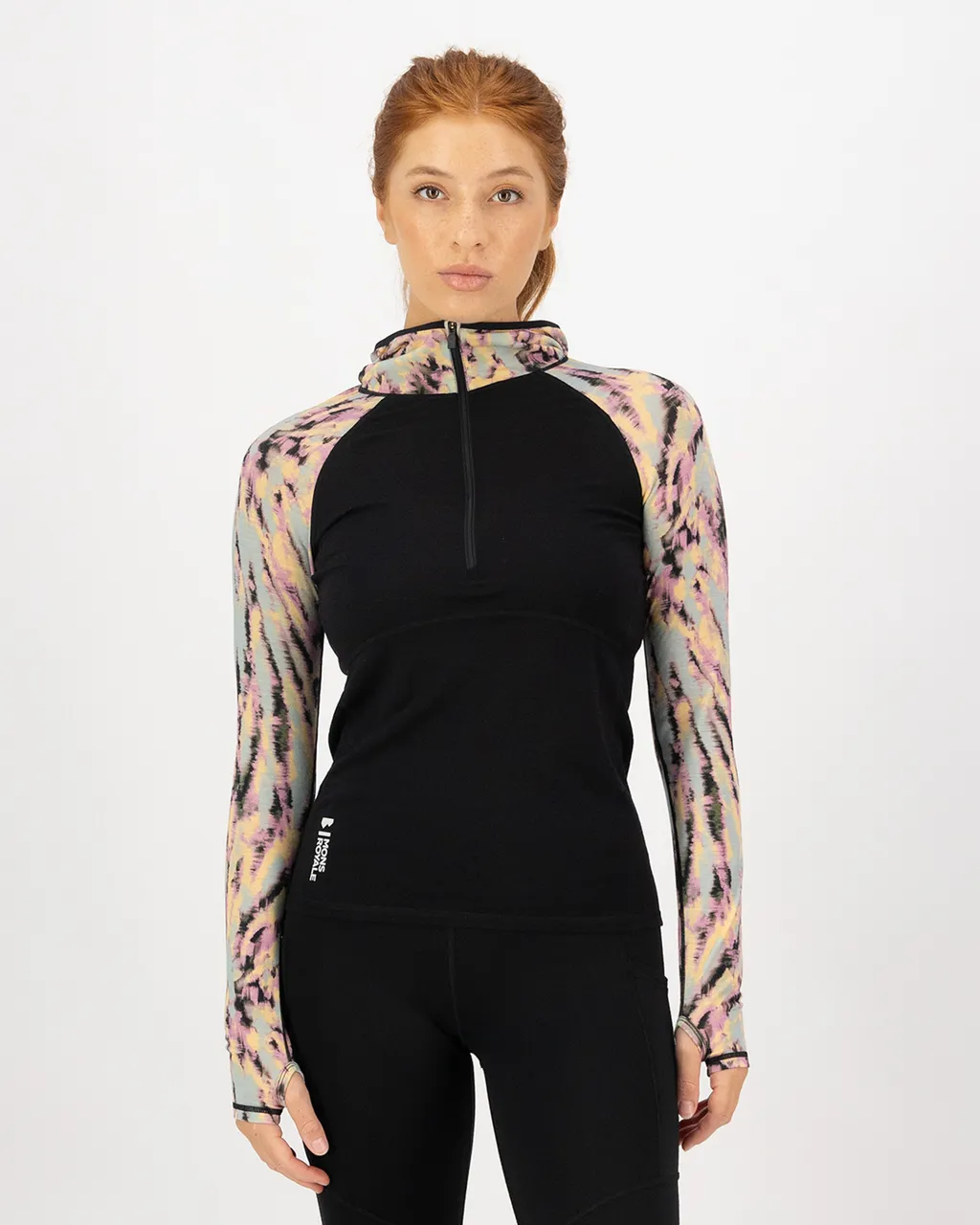 100028-2165-882-101 Womens Bella Merino Long Sleeve Hood Rad Things / Black