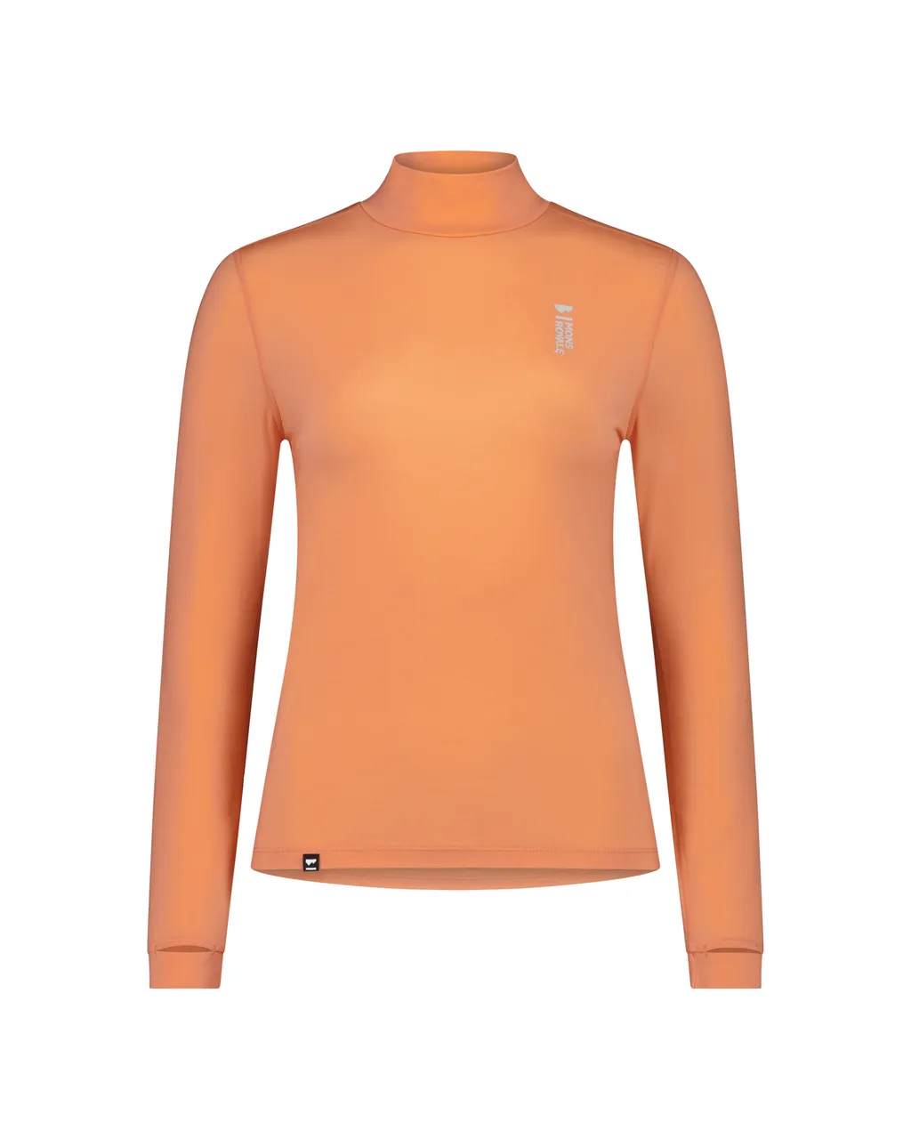 100620-1165-797-201 Womens Cascade Merino Base Layer Mock Neck Long Sleeve Punch