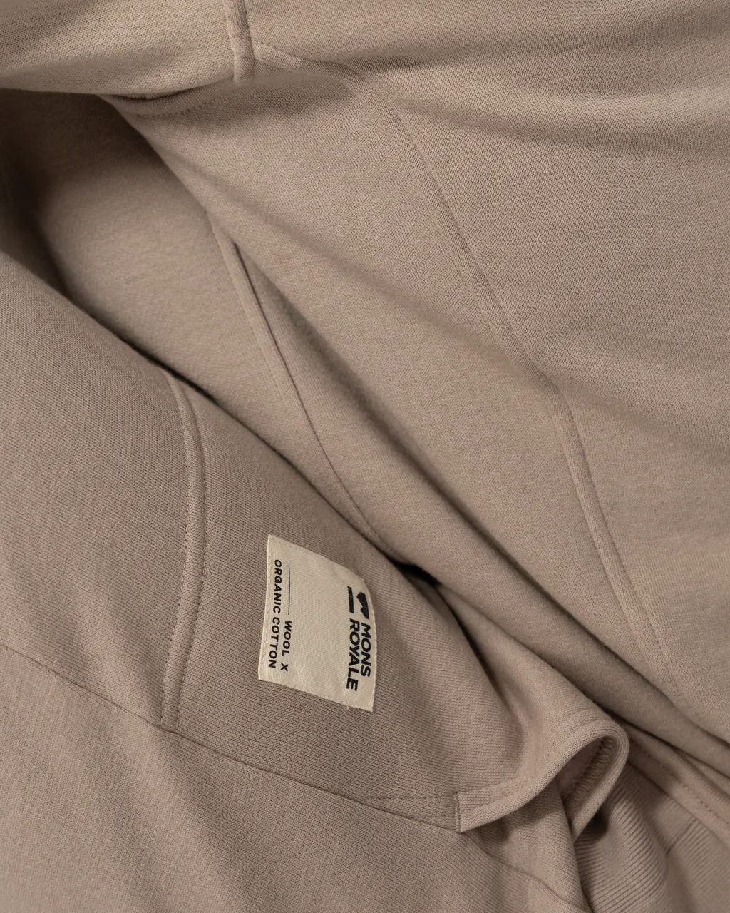100679-1246-804-402 Unisex Verdant Merino Organic Cotton Crew Taupe
