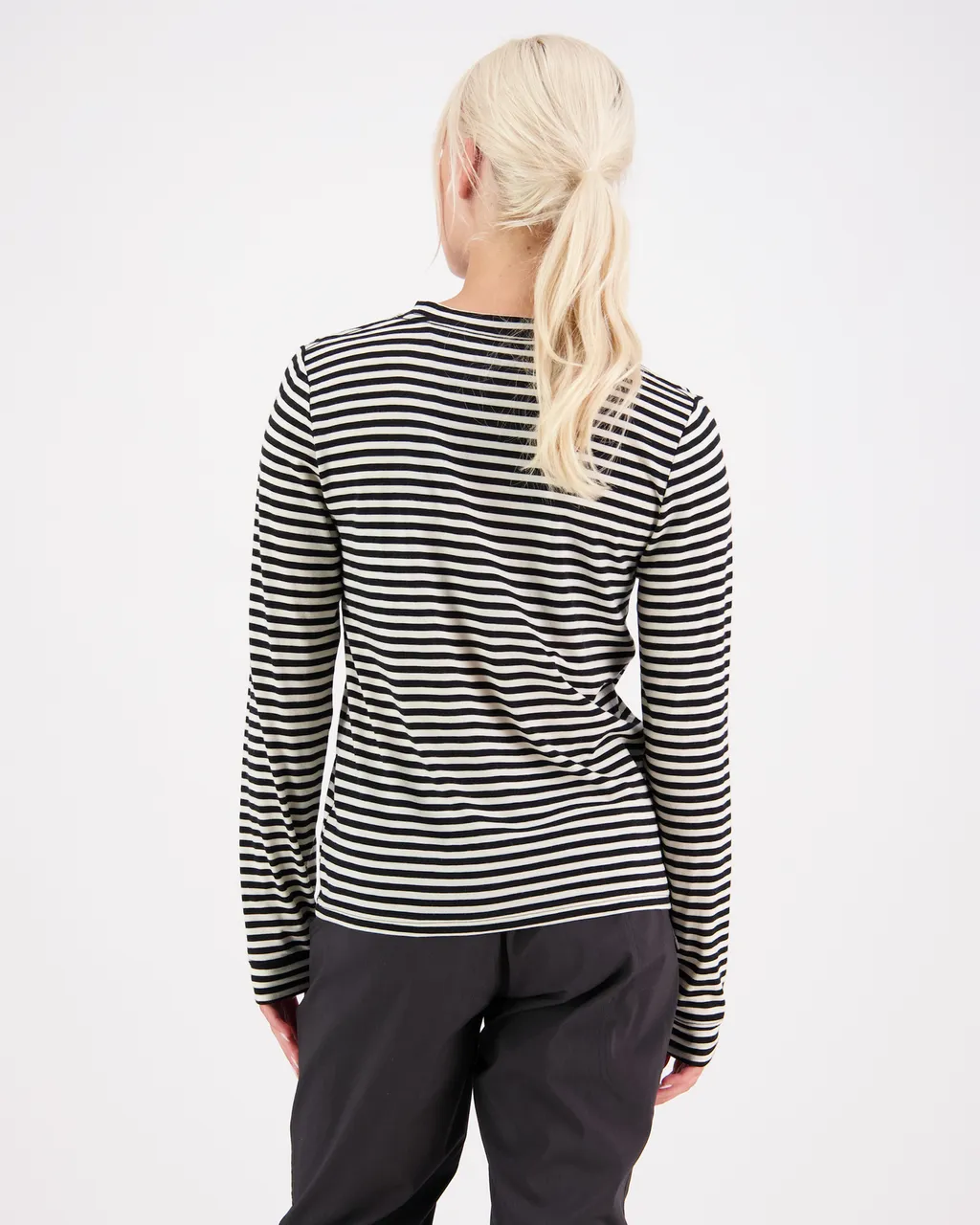 100462-1227-676-102 Womens Icon Merino Long Sleeve MR Stripe