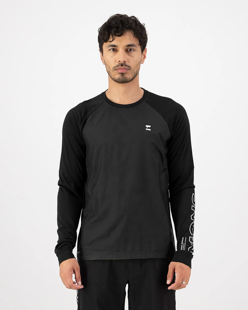 100846-1169-001-101 Mens Tarn Merino Bike Wind Jersey Black