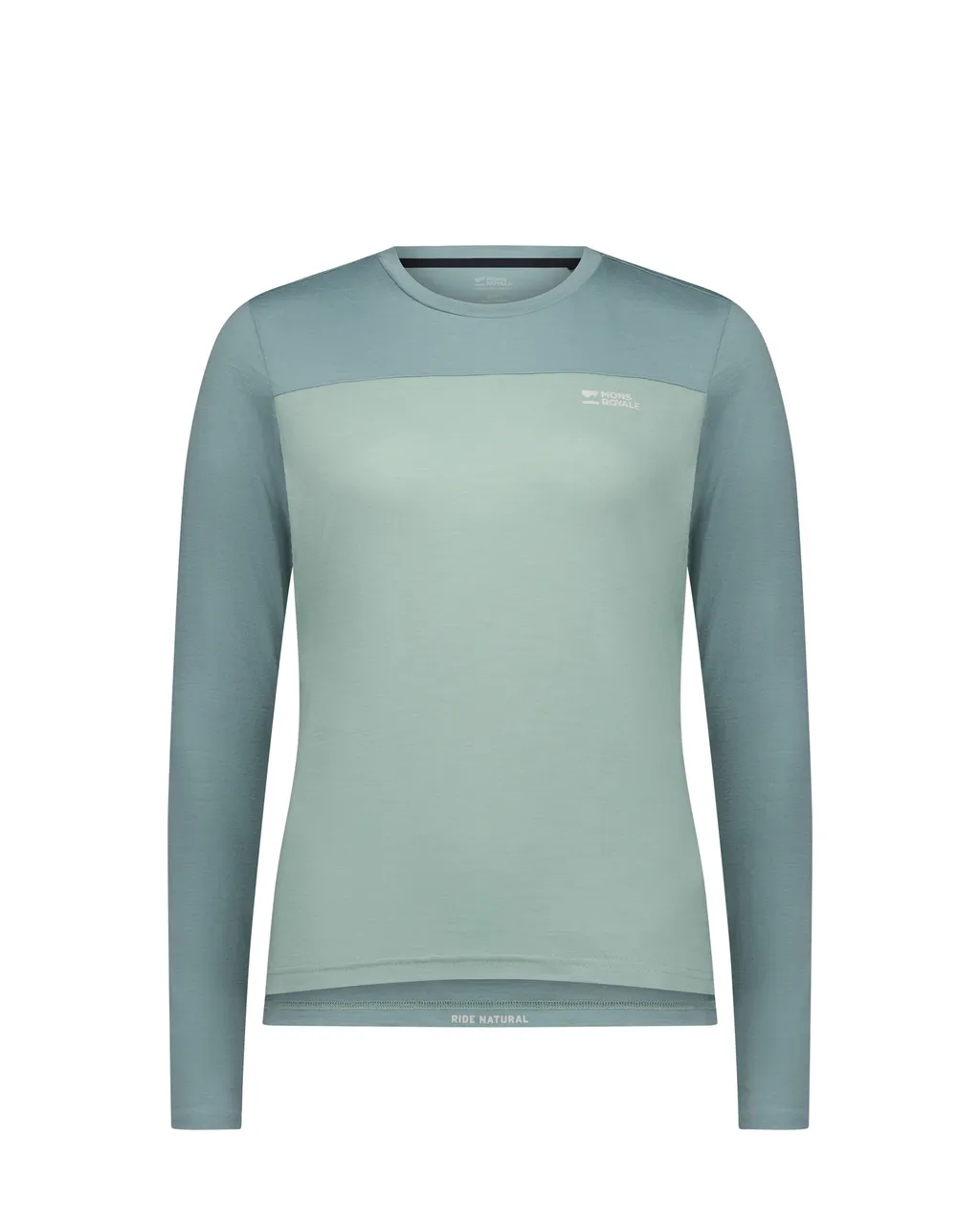 100780-1171-905-201 Womens Diversion Merino Bike Jersey Long Sleeve Dew / Desert Sage