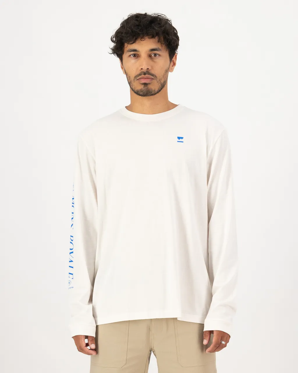 100725-1265-890 -101 Mens Yonder Merino Organic Cotton Long Sleeve Vintage White