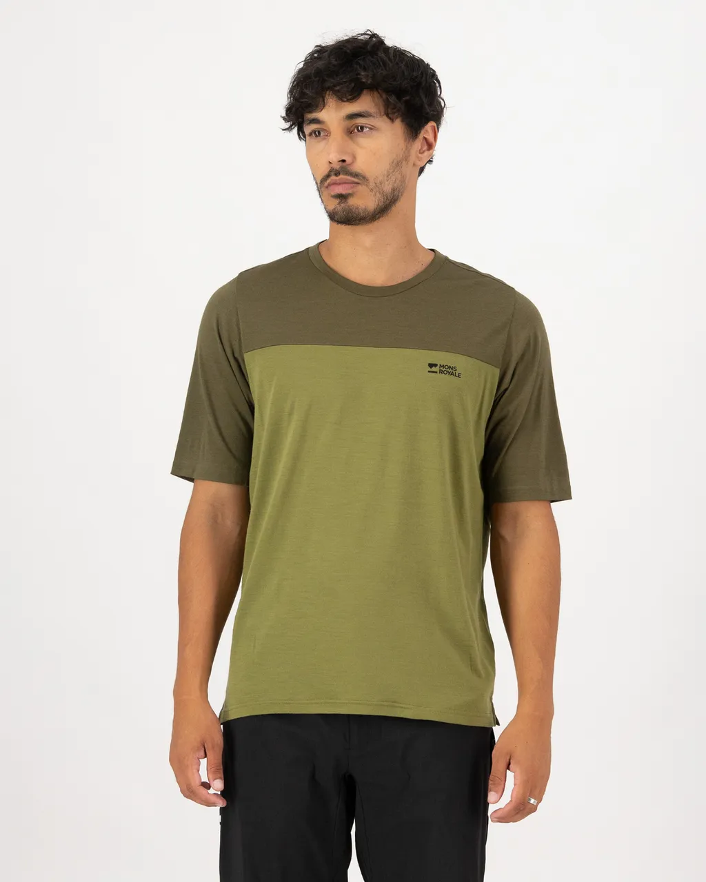 100735-1171-894-101 Mens Diversion Merino Bike Jersey Short Sleeve Fern / Olive
