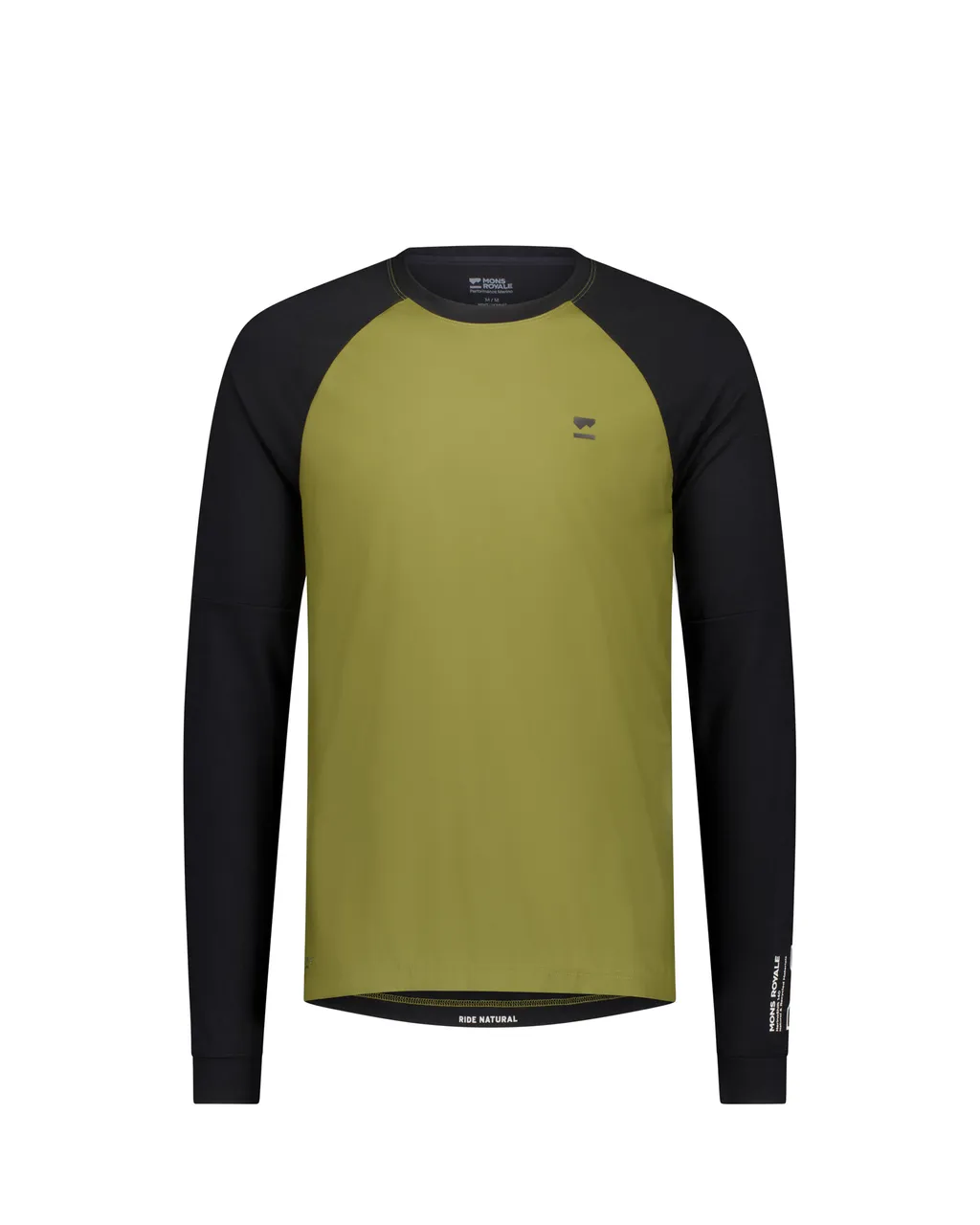 100846-1169-888-201 Mens Tarn Merino Bike Wind Jersey Fern / Black