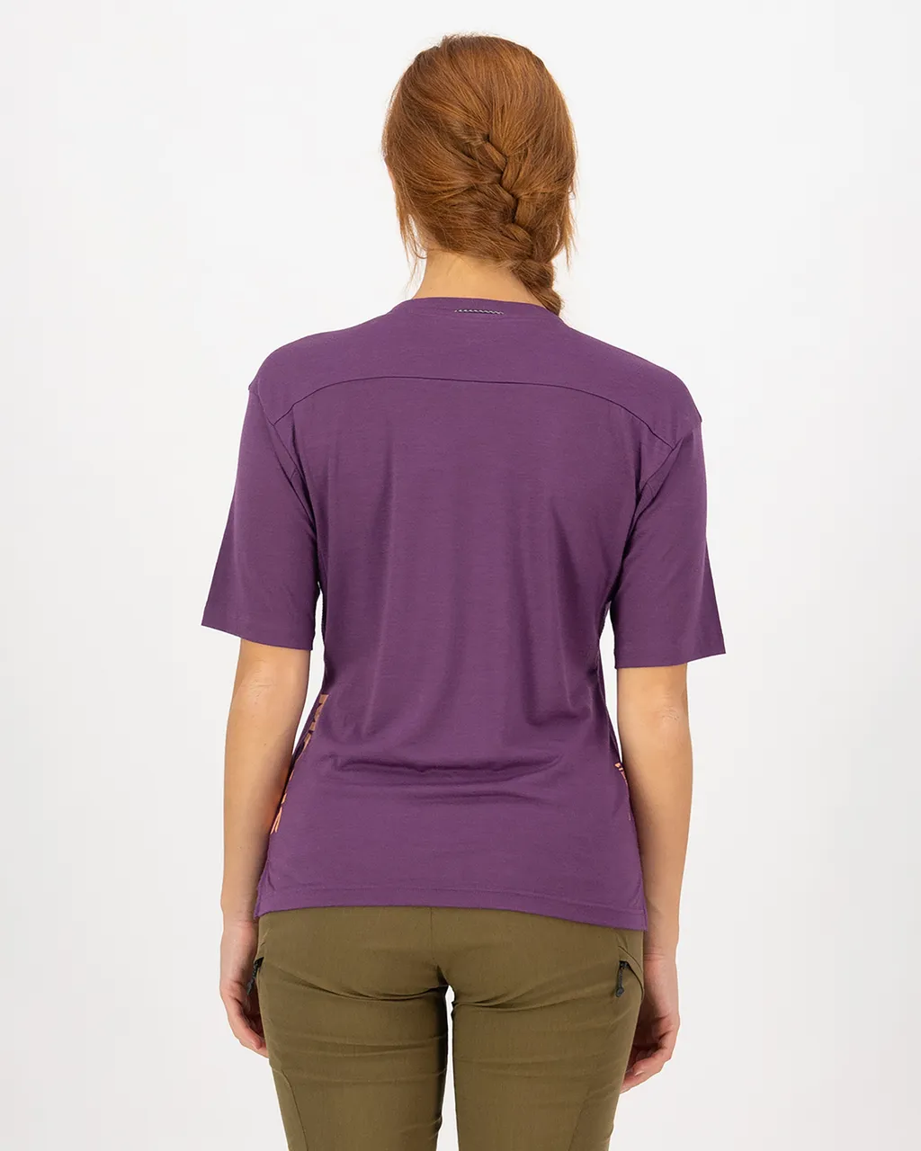 100736-1171-896-102 Womens Diversion Merino Bike Jersey Short Sleeve Ultraviolet / Boysenberry