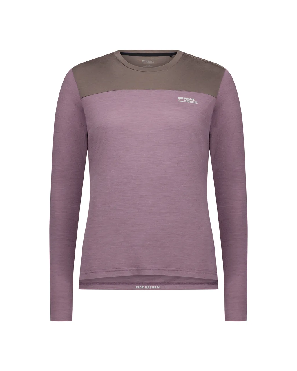 100780-1171-892-201 Womens Diversion Merino Bike Jersey Long Sleeve Mauve / Iron