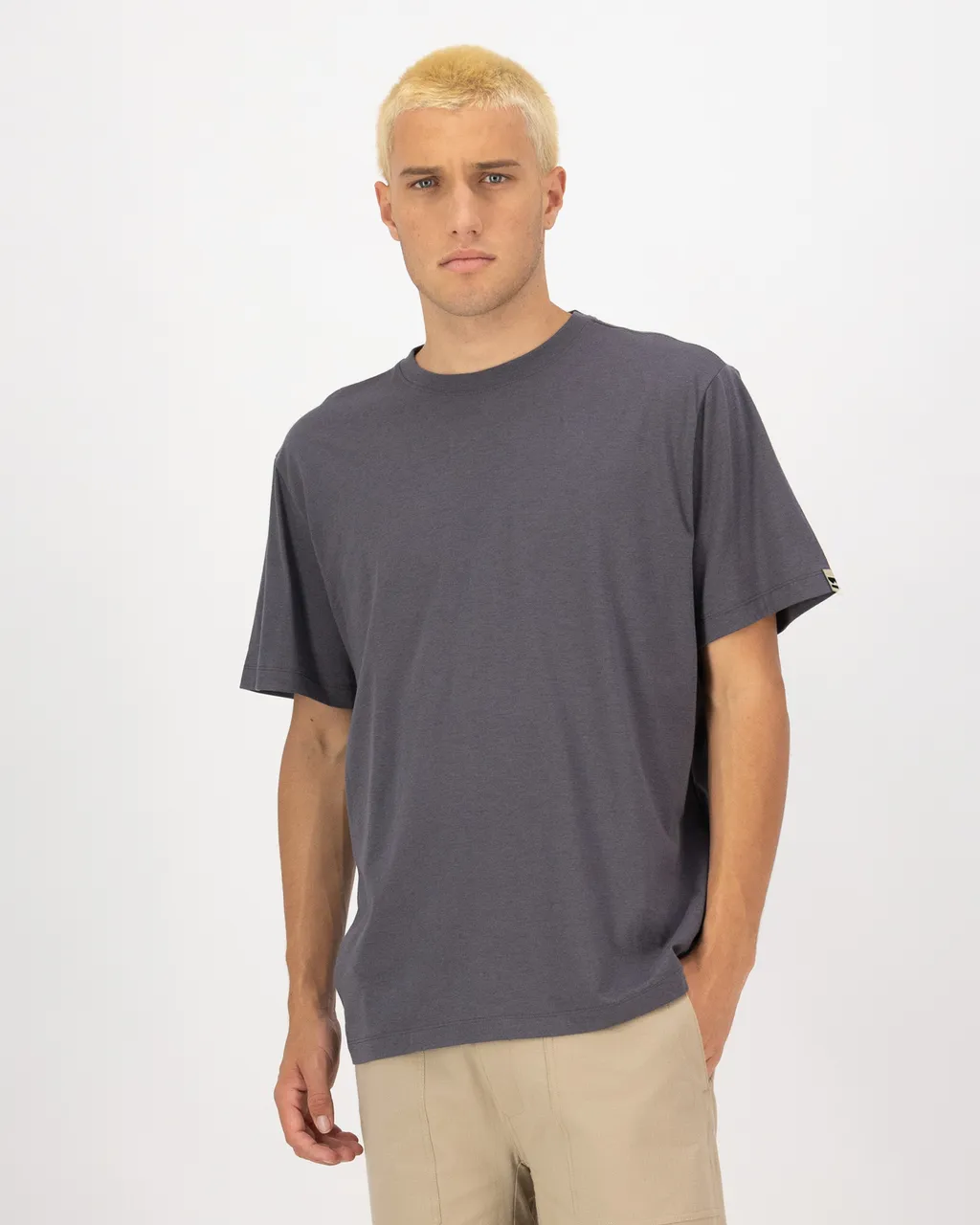 100723-1263-889-101 Mens Yonder Merino Organic Cotton T-Shirt Vintage Black