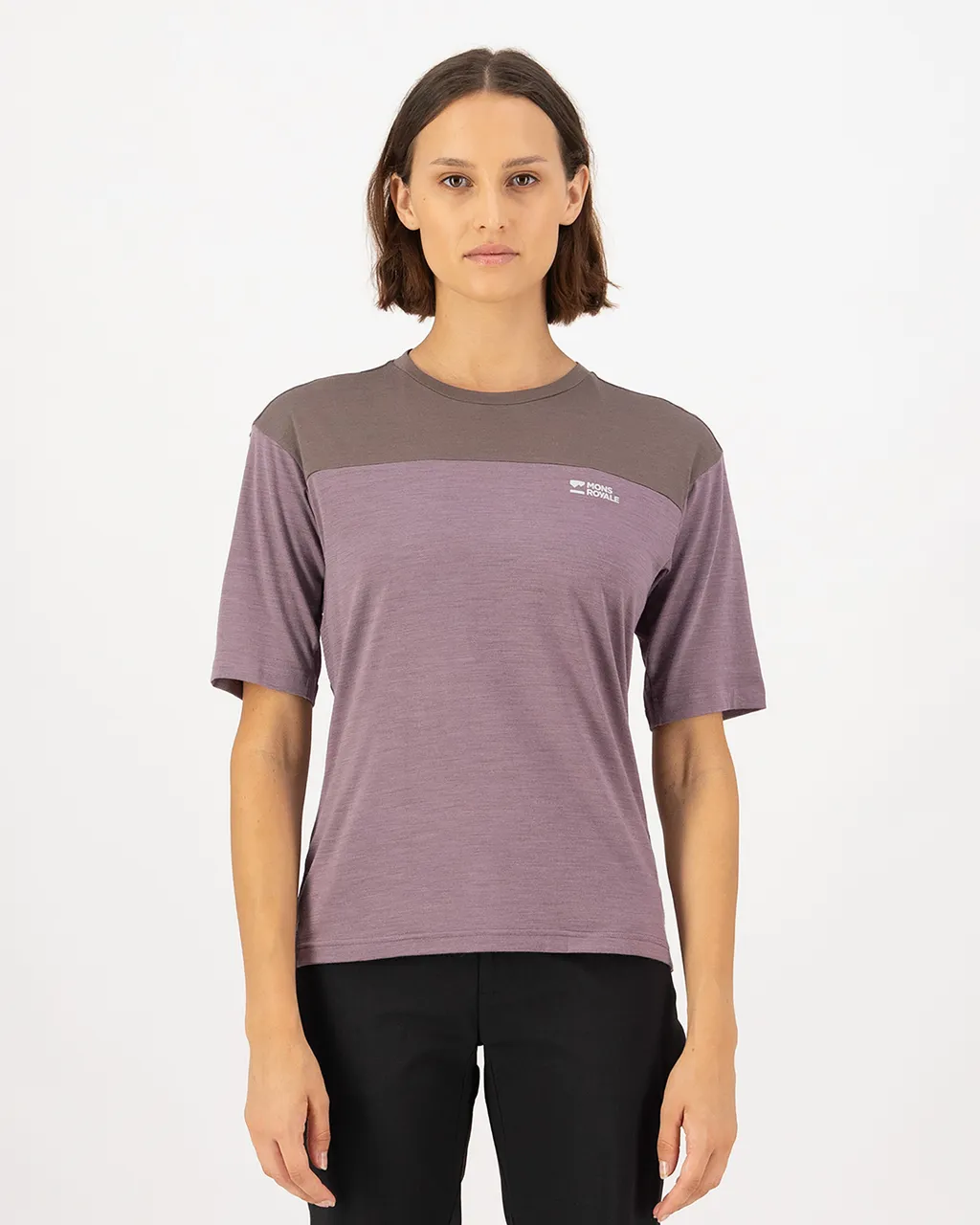 100736-1171-892-101 Womens Diversion Merino Bike Jersey Short Sleeve Mauve / Iron