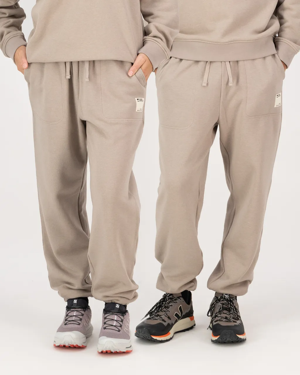 100680-1246-804-100 Unisex Verdant Merino Organic Cotton Sweatpants Taupe