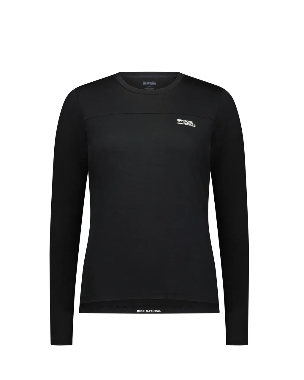 100780-1171-001-201 Womens Diversion Merino Bike Jersey Long Sleeve Black