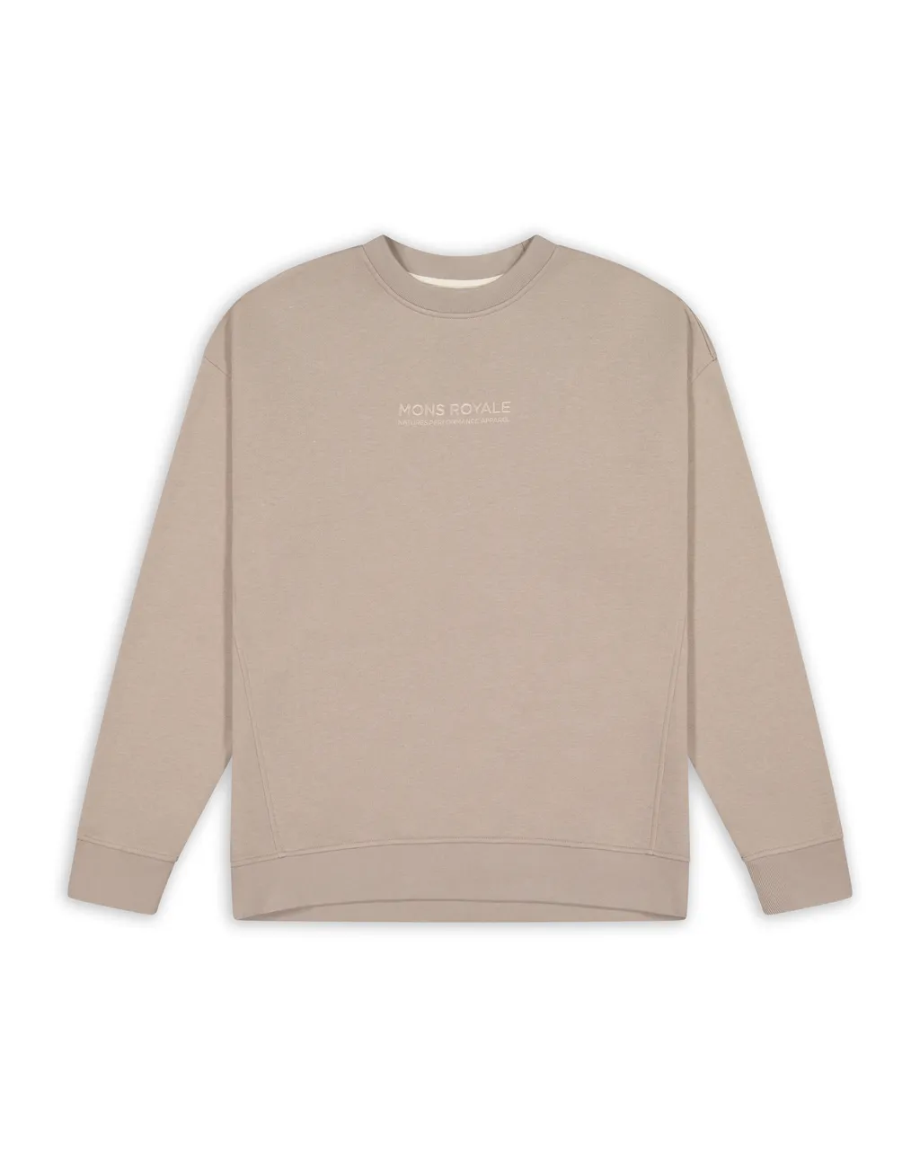 100679-1246-804-201 Unisex Verdant Merino Organic Cotton Crew Taupe
