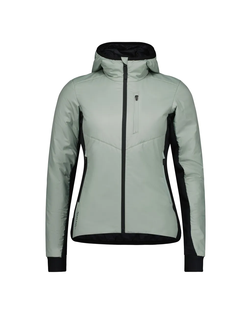 100639-1165-790-201 Womens Arete Merino Insulated Hooded Jacket Eucalyptus