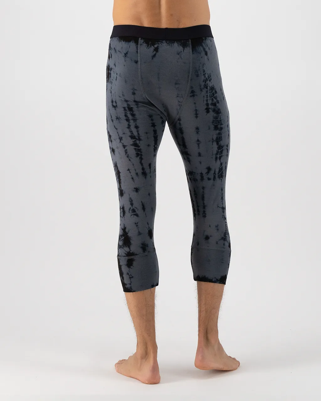 100704-1165-809-105 Mens Cascade Merino Base Layer 3/4 Legging Grey Tie Dye