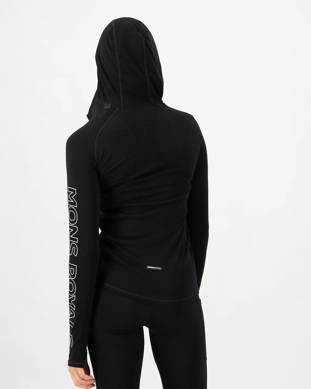 100028-1165-001-102 Womens Bella Merino Long Sleeve Hood Black