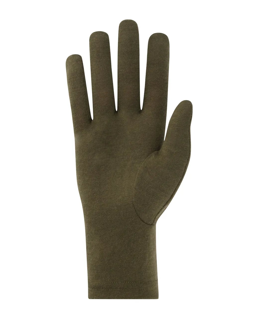 100795-1165-299-203 Unisex Volta Merino Glove Liners Dark Olive