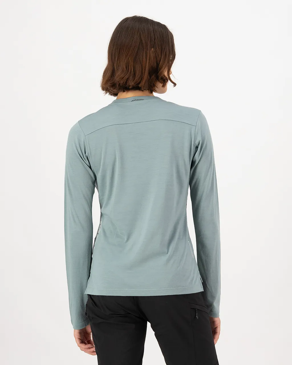 100780-1171-905-102 Womens Diversion Merino Bike Jersey Long Sleeve Dew / Desert Sage